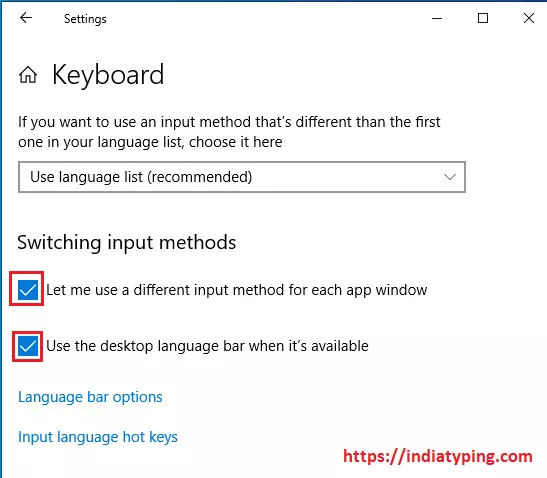 Bengali Indic input 3 windows 10 language bar